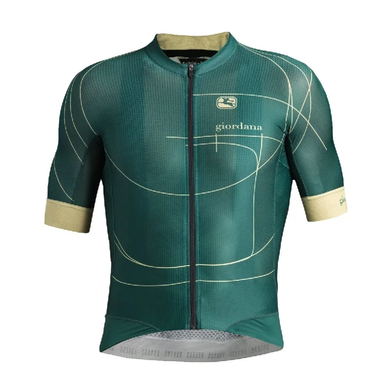 Giordana FR-C Pro Moda Short Sleeve Jersey - Architettura - Green Short Sleeve Jersey Top