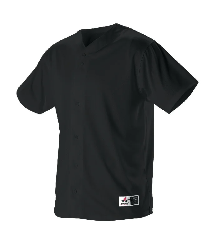 Women's Faux Front Fastpitch Jersey Solid Color Jersey Shirt