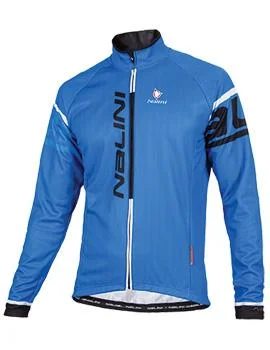 Nalini Logo Ti Long Sleeve Jersey - Blue Round Neck Jersey Tee