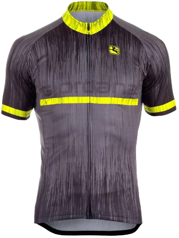 Giordana Trade "Inox" Vero Short Sleeve Jersey - Black-Fluo Polo Neck Jersey Top