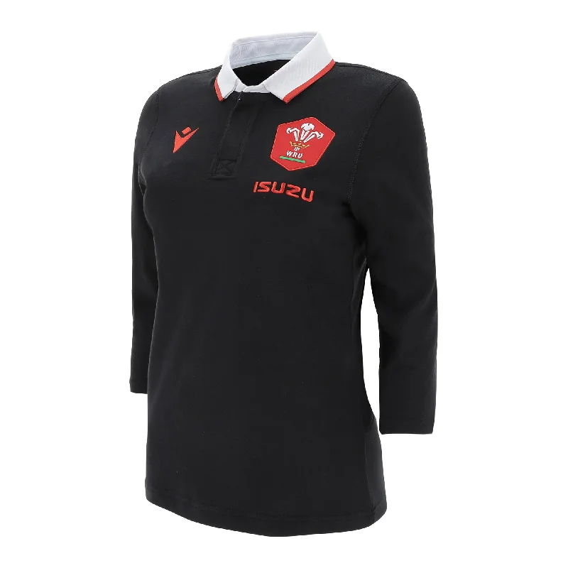 Macron Wales Official WRU 20 Alternate Cotton Womens Rugby 3/4 Sleeve Jersey Cream Jersey Tee Macron Wales Official WRU 20 Alternate Cotton Womens Rugby 3/4 Sleeve Jersey Cream Jersey Tee
