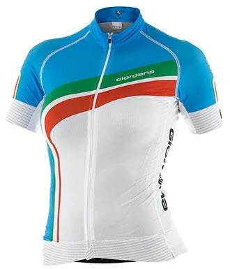 Giordana Womens FRC 'Flash' Short Sleeve Jersey - Blue Trendy Jersey Shirt