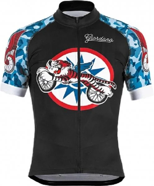 Giordana Endurance Conspiracy "Bike Club" Scatto Jersey - Black Turtle Neck Jersey Shirt