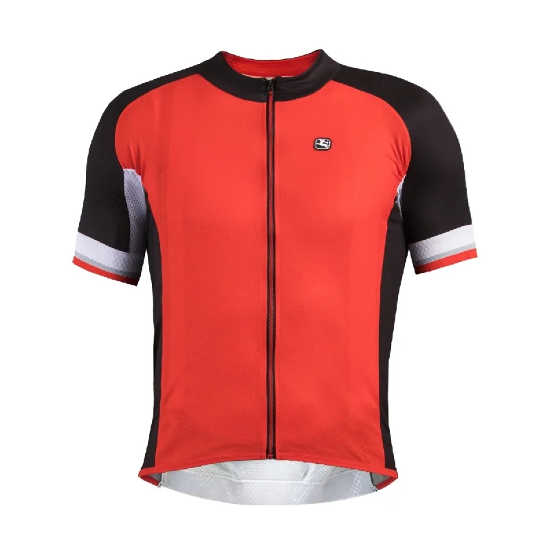 Giordana Silverline Short Sleeve Jersey - Red-Black Patterned Jersey Tee