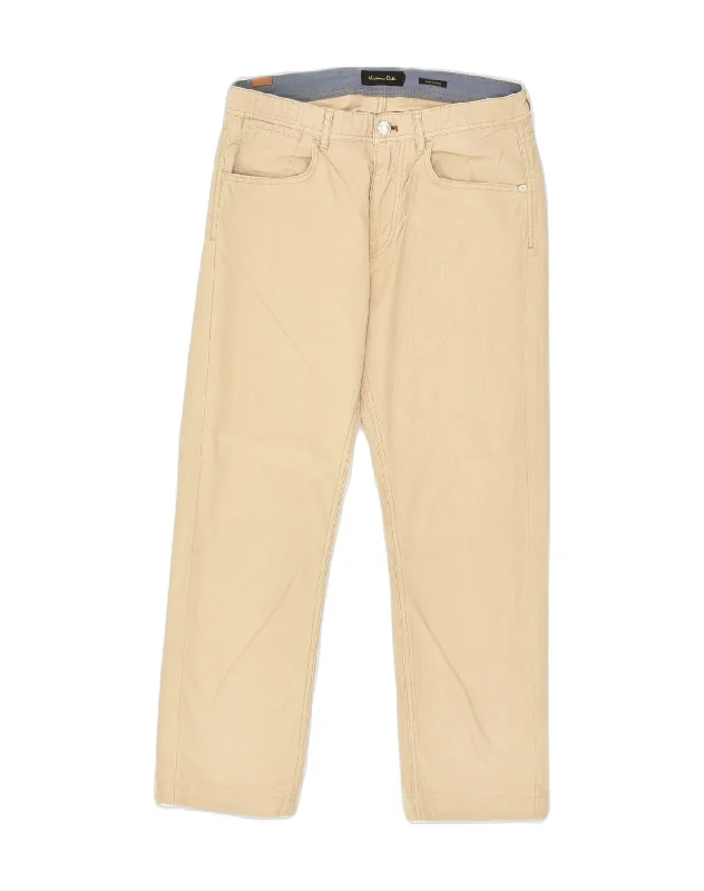 MASSIMO DUTTI Womens Straight Casual Trousers W30 L27 Beige Trousers Plaid Checkered MASSIMO DUTTI Womens Straight Casual Trousers W30 L27 Beige Trousers Plaid Checkered
