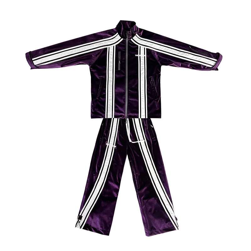 Women's North White Velvet Snow Jacket & Pants Set Jersey Jacket Tulle Jacket Batik Jacket
