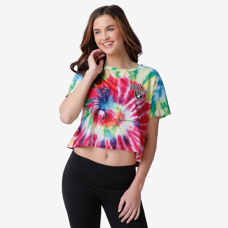Las Vegas Raiders Womens Pastel Tie-Dye Crop Top Front Pockets Side Pockets Patch Pockets Las Vegas Raiders Womens Pastel Tie-Dye Crop Top Front Pockets Side Pockets Patch Pockets