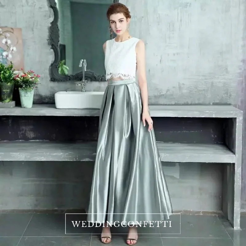 The Clover Wedding Bridal Separates Lace Crop Top Maxi & Skirt (Customisable) Print Jacquard Patchwork The Clover Wedding Bridal Separates Lace Crop Top Maxi & Skirt (Customisable) Print Jacquard Patchwork