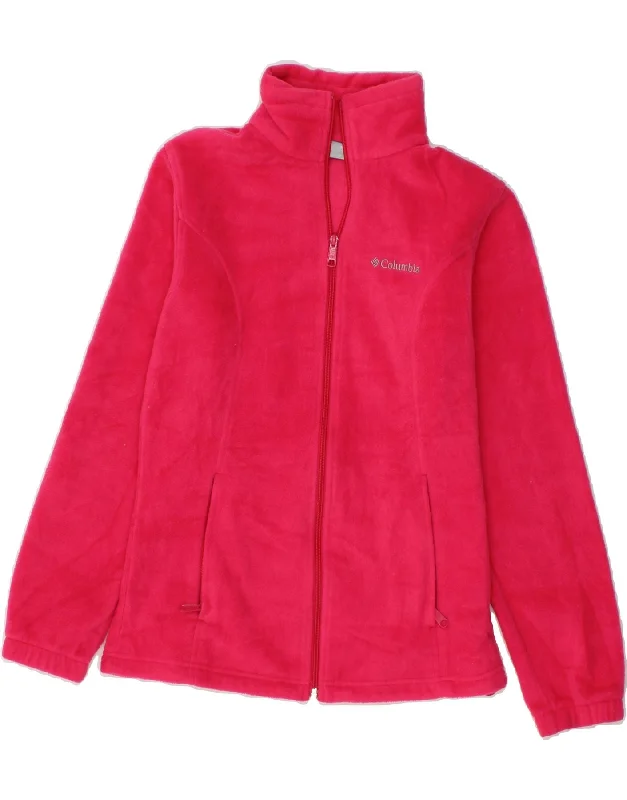 COLUMBIA Womens Fleece Jacket UK 10 Small Pink Polyester Nylon Jacket Polyester Jacket Spandex Jacket