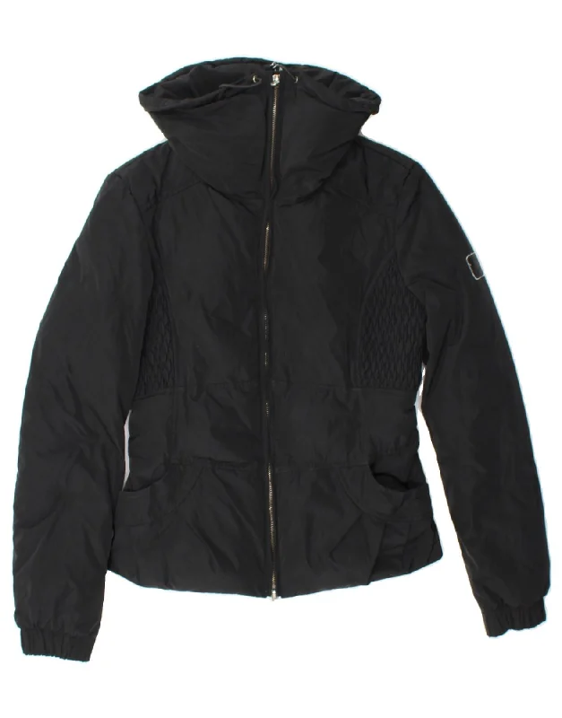 ARMANI JEANS Womens Padded Jacket EU 38 Medium Black Polyester Zippered Jacket Buttoned Jacket Snapped Jacket ARMANI JEANS Womens Padded Jacket EU 38 Medium Black Polyester Zippered Jacket Buttoned Jacket Snapped Jacket