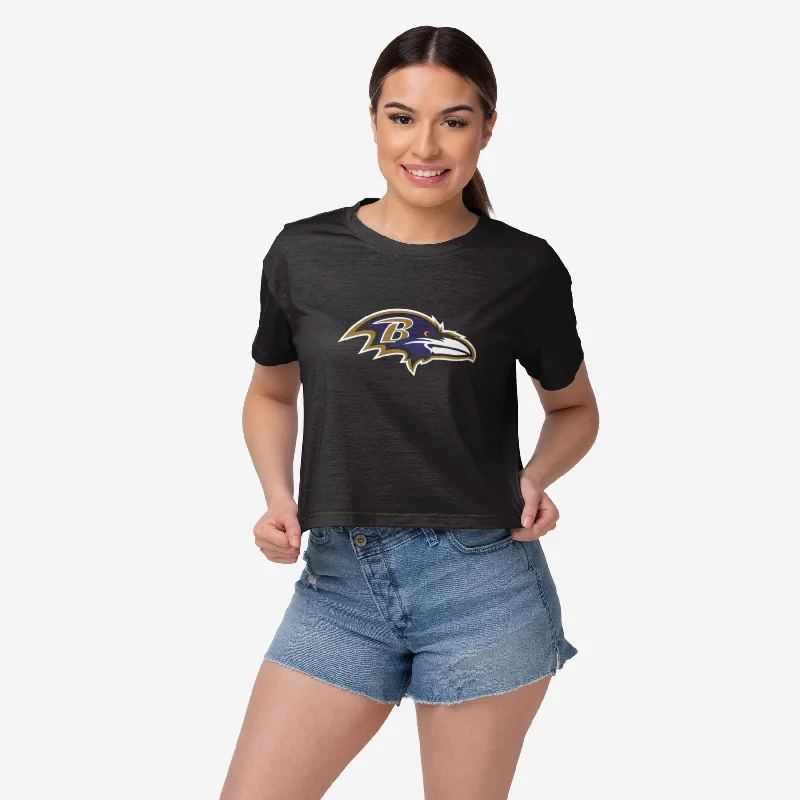 Baltimore Ravens Womens Alternate Team Color Crop Top Plaid Crop Top Polka Dot Checkered Baltimore Ravens Womens Alternate Team Color Crop Top Plaid Crop Top Polka Dot Checkered