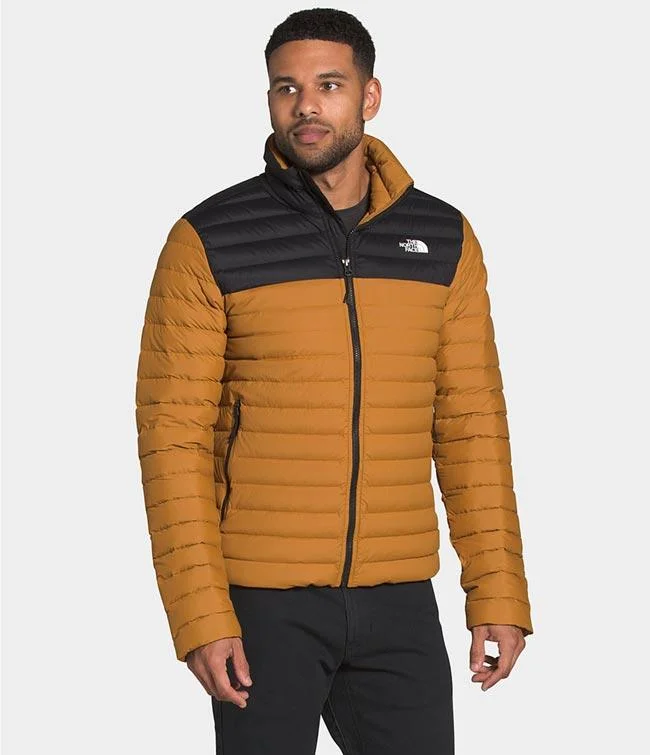 Men's Stretch Down Jacket A-Line Jacket Boat Neck Shawl Collar