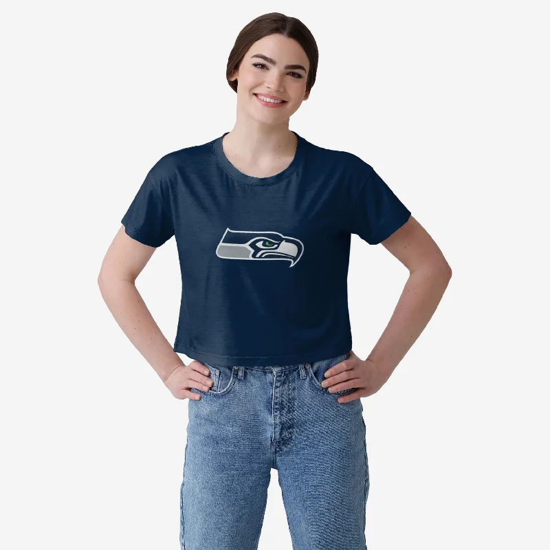 Seattle Seahawks Womens Solid Big Logo Crop Top Rayon Fabric Velvet Fabric Corduroy Fabric Seattle Seahawks Womens Solid Big Logo Crop Top Rayon Fabric Velvet Fabric Corduroy Fabric
