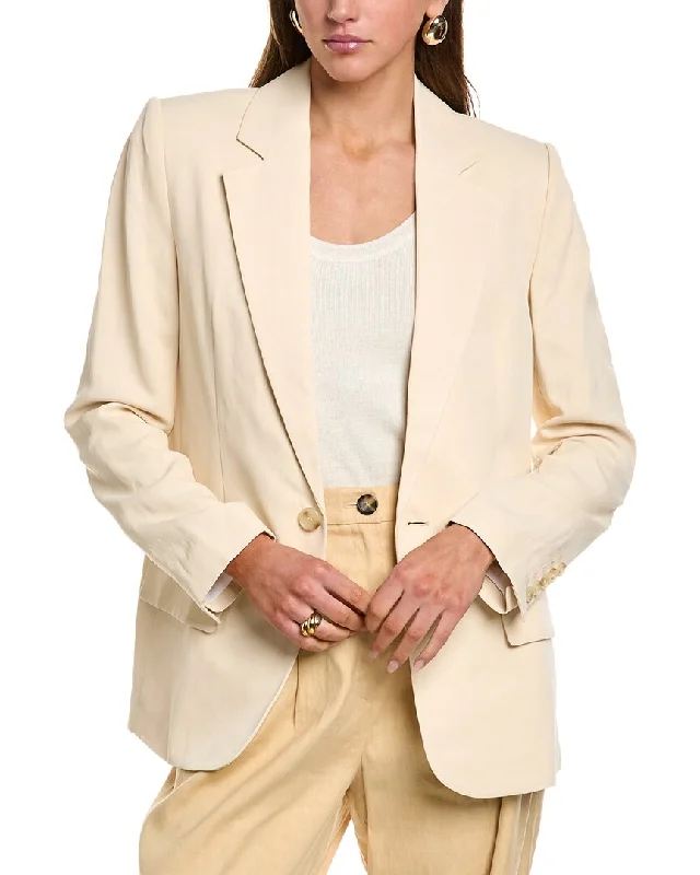 A.L.C. Arlo II Linen-Blend Jacket Elasticated Jacket Padded Jacket Insulated Jacket