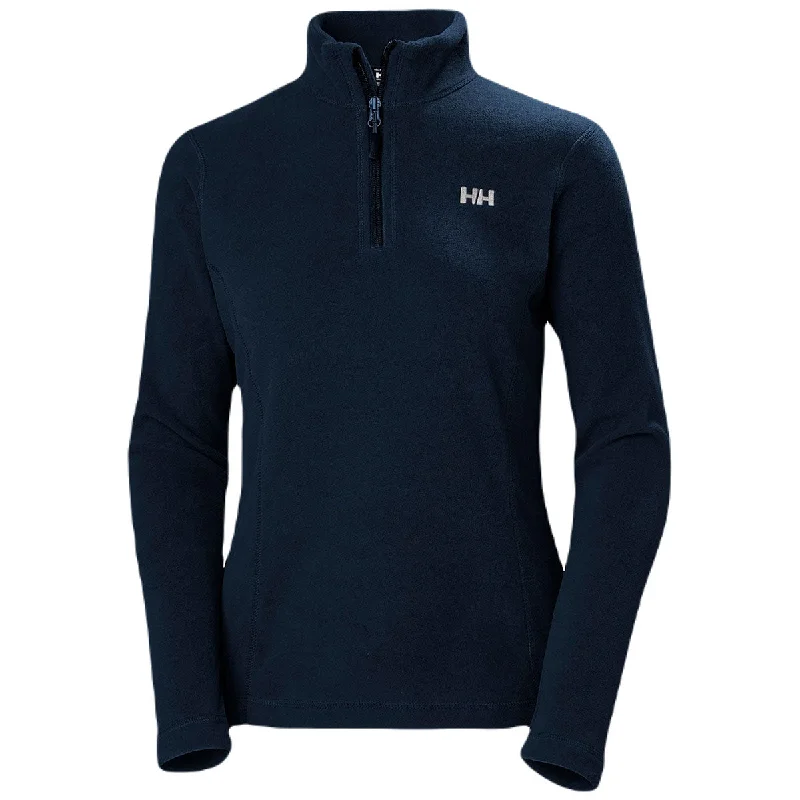 Helly Hansen Women's Navy Daybreaker Half-Zip Fleece Jacket Rayon Fabric Velvet Fabric Corduroy Fabric