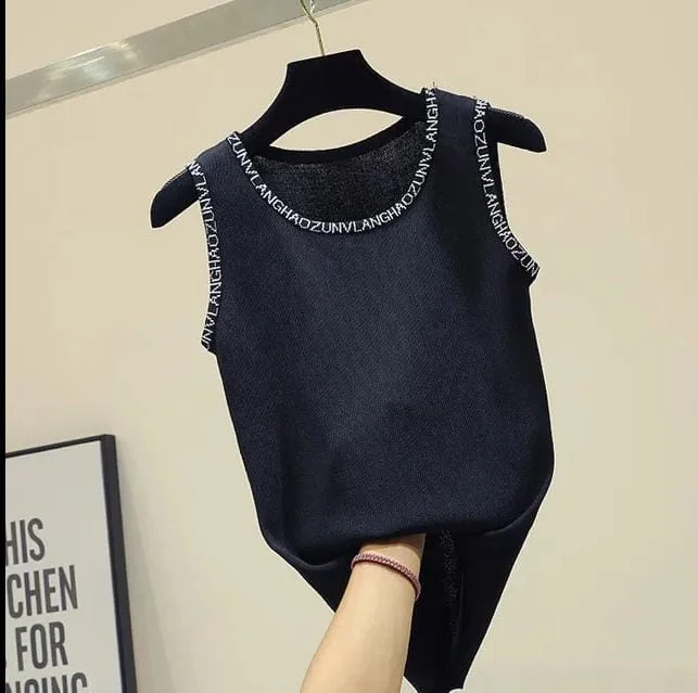 Women Corset Tops Camisole Embroidered Letter Crew Neck Sleeveless Women Tank Crop Top for Women S4429232 Iron Safe Non-Iron Wrinkle Free Women Corset Tops Camisole Embroidered Letter Crew Neck Sleeveless Women Tank Crop Top for Women S4429232 Iron Safe Non-Iron Wrinkle Free