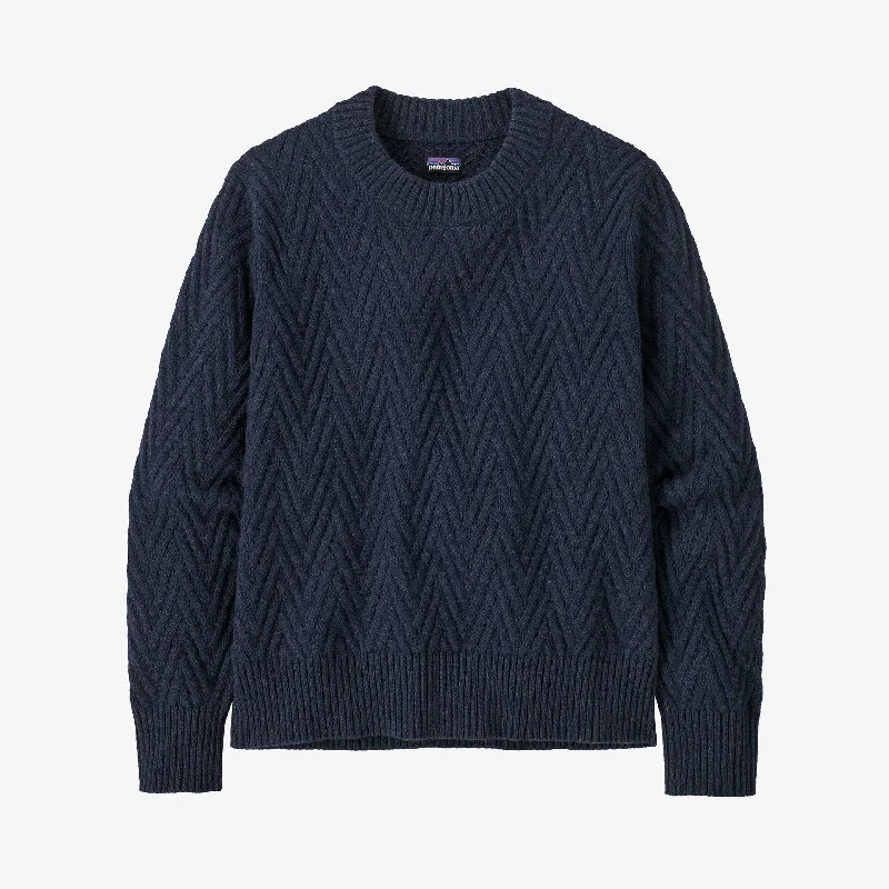 Patagonia Women's Recycled Wool-Blend Crewneck Sweater - Smolder Blue Silk Blend Satin Velvet Patagonia Women's Recycled Wool-Blend Crewneck Sweater - Smolder Blue Silk Blend Satin Velvet
