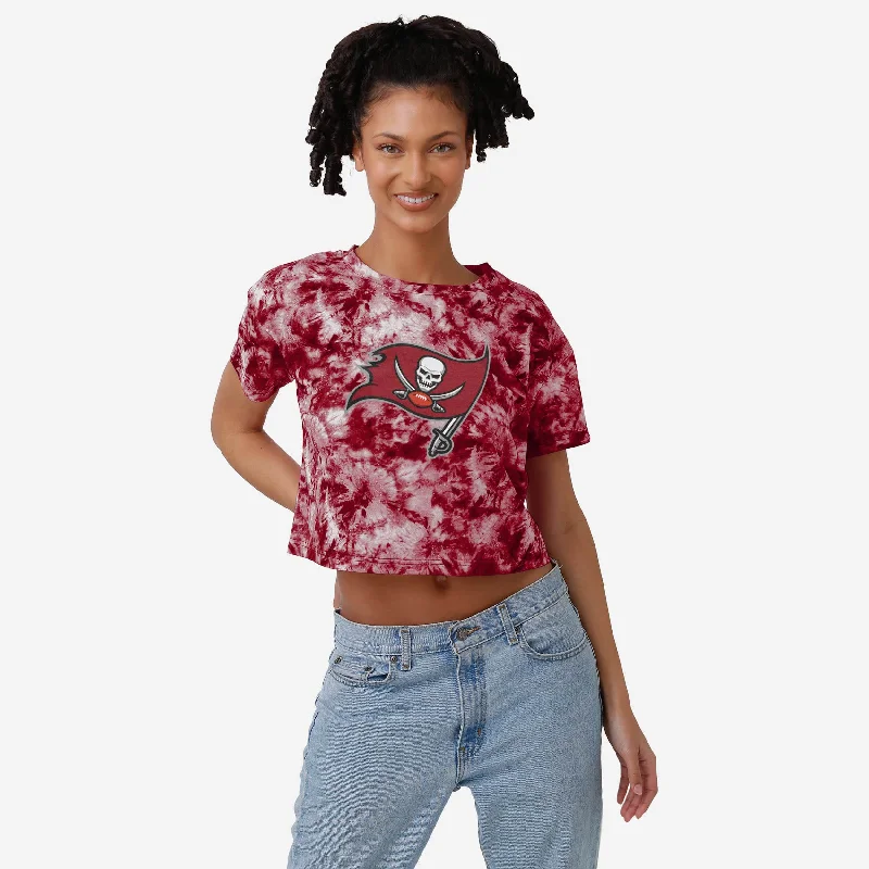 Tampa Bay Buccaneers Womens Tie-Dye Big Logo Crop Top Terry Blend Velvet Blend Canvas Blend Tampa Bay Buccaneers Womens Tie-Dye Big Logo Crop Top Terry Blend Velvet Blend Canvas Blend