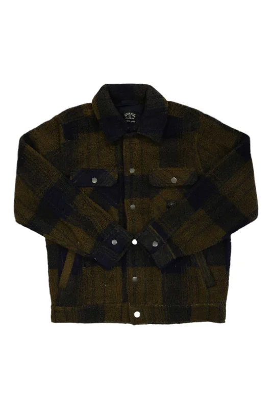 Billabong Mens Ranger Jacket Zippered Front Buttoned Front Snap Front