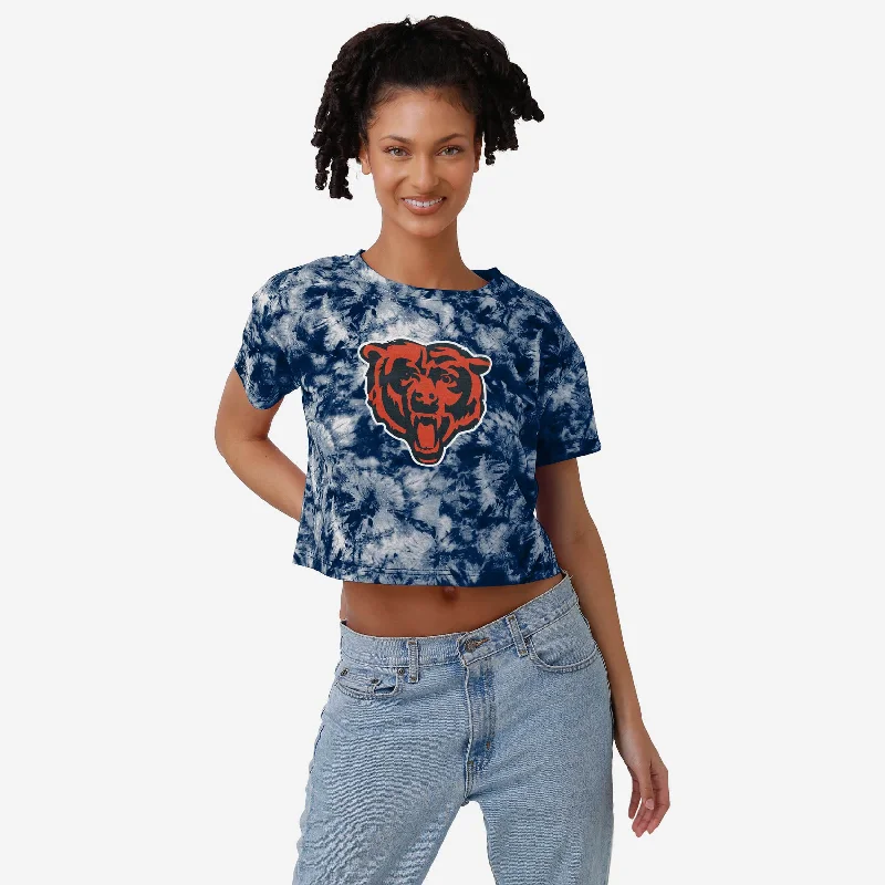 Chicago Bears Womens Tie-Dye Big Logo Crop Top Zippered Front Buttoned Front Snap Front Chicago Bears Womens Tie-Dye Big Logo Crop Top Zippered Front Buttoned Front Snap Front