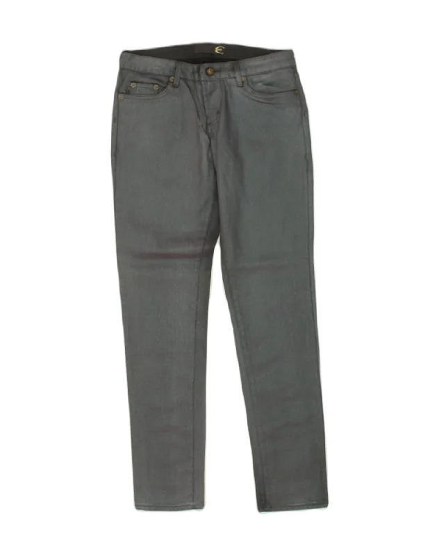JUST CAVALLI Womens Slim Casual Trousers W32 L32 Grey Cotton High Waist Slim Fit Ankle Length JUST CAVALLI Womens Slim Casual Trousers W32 L32 Grey Cotton High Waist Slim Fit Ankle Length