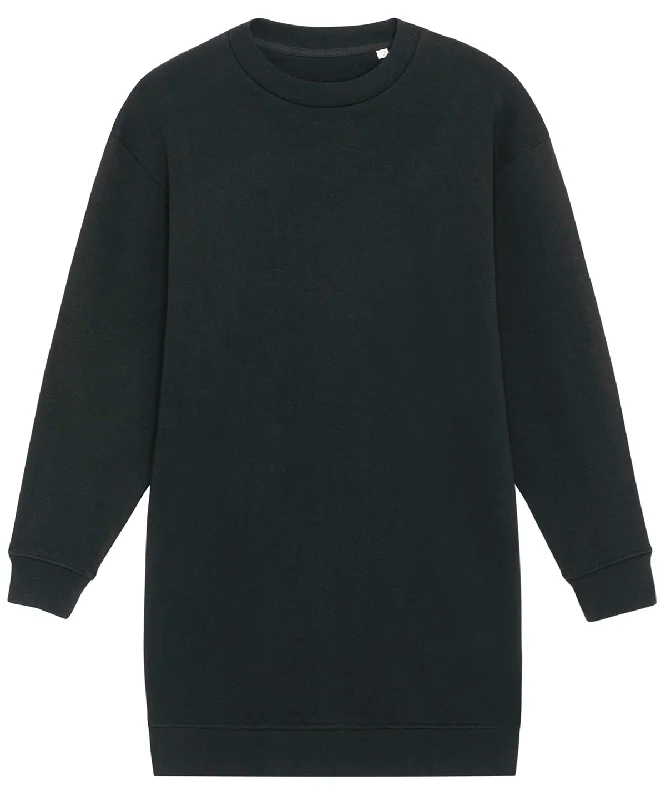 Black - Stella Kicker women's crew neck oversized dress (STDW161) Tunics Exclusive limited Black - Stella Kicker women's crew neck oversized dress (STDW161) Tunics Exclusive limited