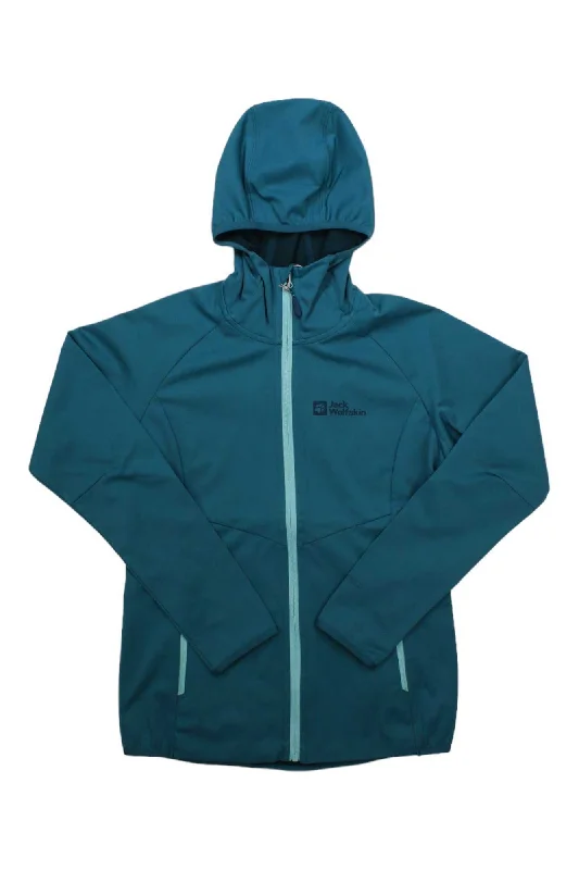 Jack Wolfskin Womens Go Hike Softshell Jacket Zip Front Button Front Snap Front
