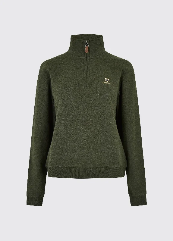 Castlemartyr Women's Quarter Zip Sweatshirt - Olive Hoodie with Gradient Ombre Colorful Castlemartyr Women's Quarter Zip Sweatshirt - Olive Hoodie with Gradient Ombre Colorful