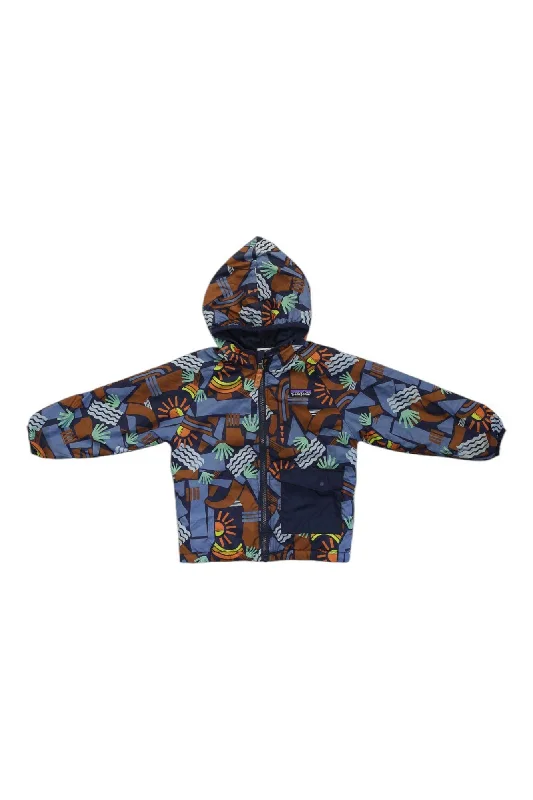 Kids Baby Reversible Puff-Ball Insulated Jacket - Infant/Toddler V-Neck Jacket Boat Neck Jacket Square Neck Jacket