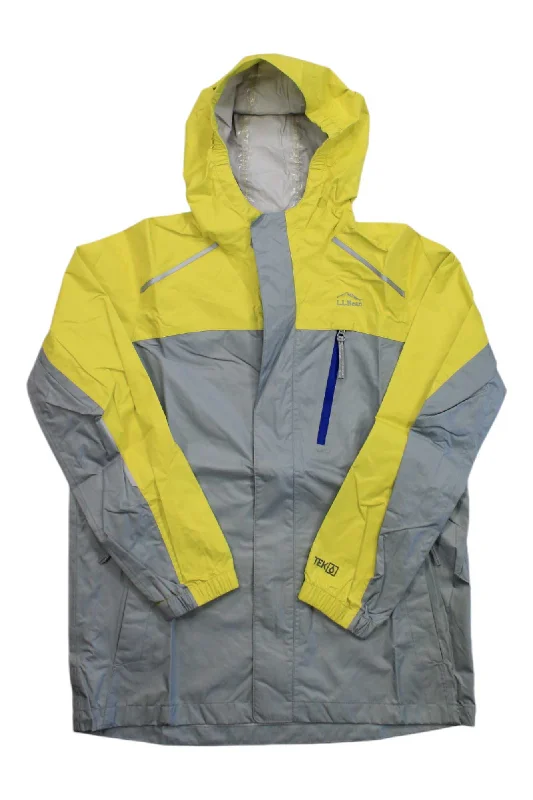 L.L.Bean Kids' Color Block Trail Model Rain Jacket Anorak Shell Jacket Lightweight Jacket
