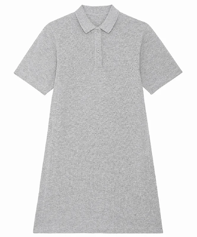 Heather Grey - Stella Paiger women's piqué polo dress (STDW162) Tunics Spring floral Heather Grey - Stella Paiger women's piqué polo dress (STDW162) Tunics Spring floral