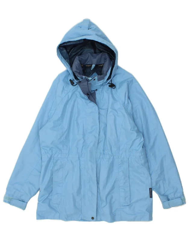 TARGET DRY Womens Hooded Rain Jacket US 12 Large Blue Polyester Mesh Jacket Canvas Jacket Denim Jacket