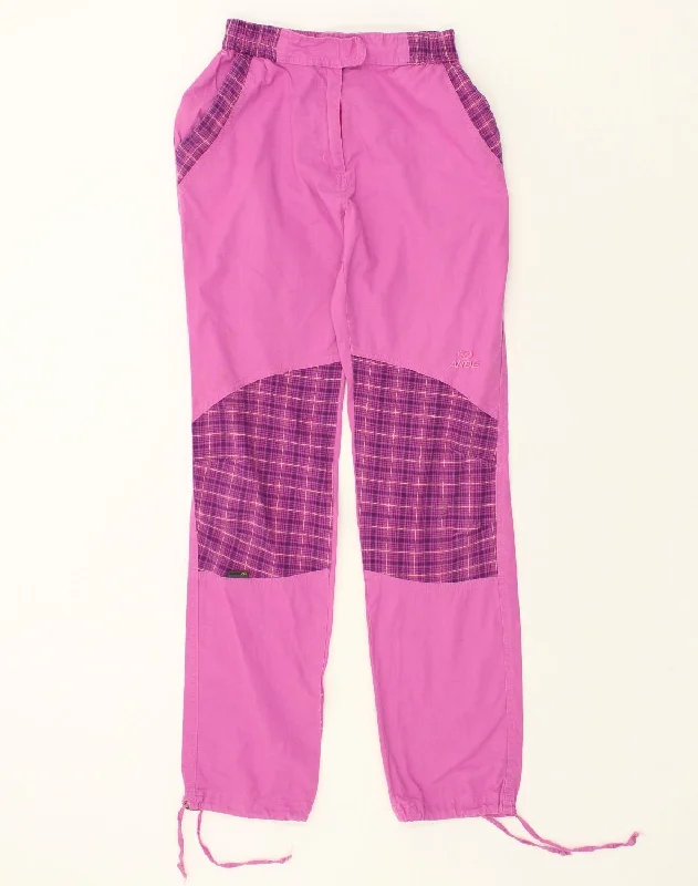 VINTAGE Womens Straight Trousers UK 6 XS W26 L30 Pink Patchwork Cotton Skinny Trousers Denim Stretchy VINTAGE Womens Straight Trousers UK 6 XS W26 L30 Pink Patchwork Cotton Skinny Trousers Denim Stretchy