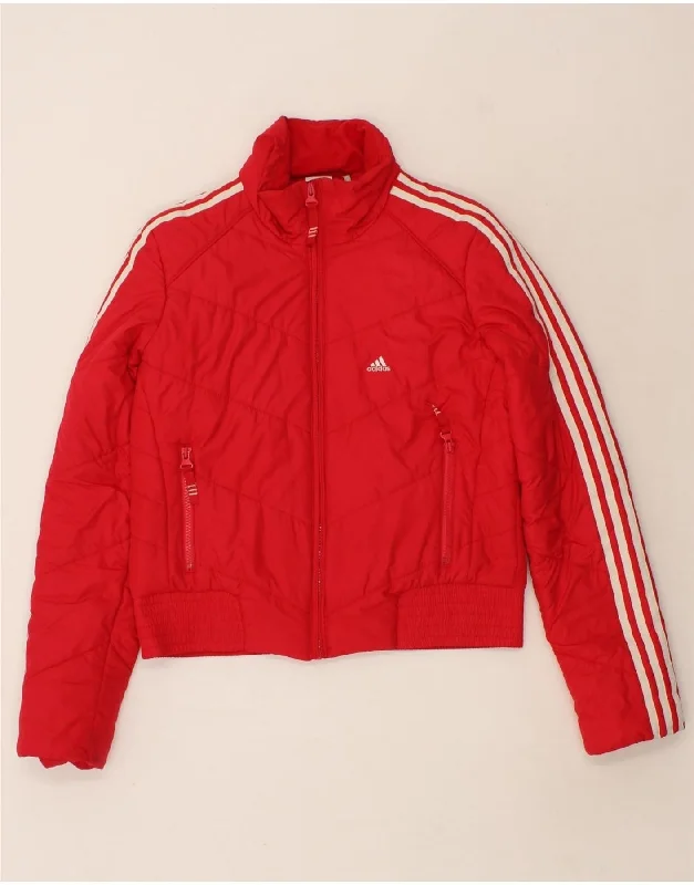 ADIDAS Womens Clima 365 Bomber Padded Jacket UK 12 Medium Red Polyester Lace Jacket Ribbed Jacket Sequined Jacket ADIDAS Womens Clima 365 Bomber Padded Jacket UK 12 Medium Red Polyester Lace Jacket Ribbed Jacket Sequined Jacket