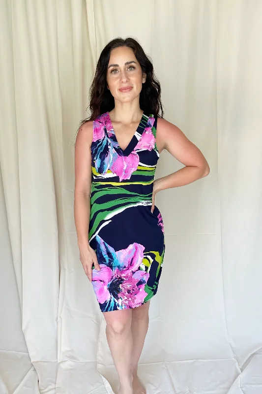 Navy Floral Callie Dress