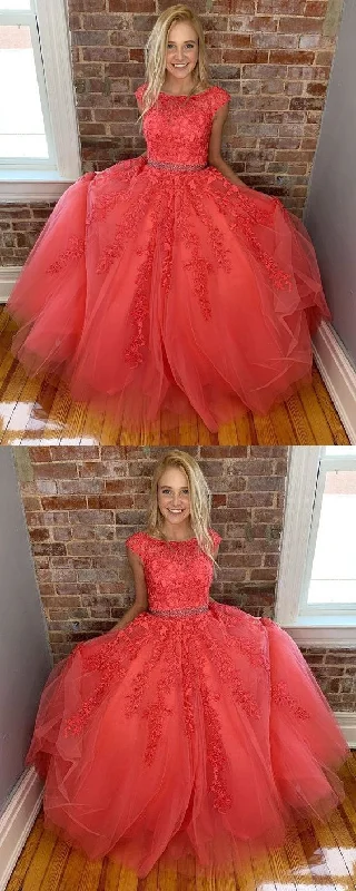 O-Neck Appliques Prom Dresses,Long Prom Dresses,Cheap Prom Dresses, Evening Dress Prom Gowns, Formal Women Dress Prom Dress    cg20922