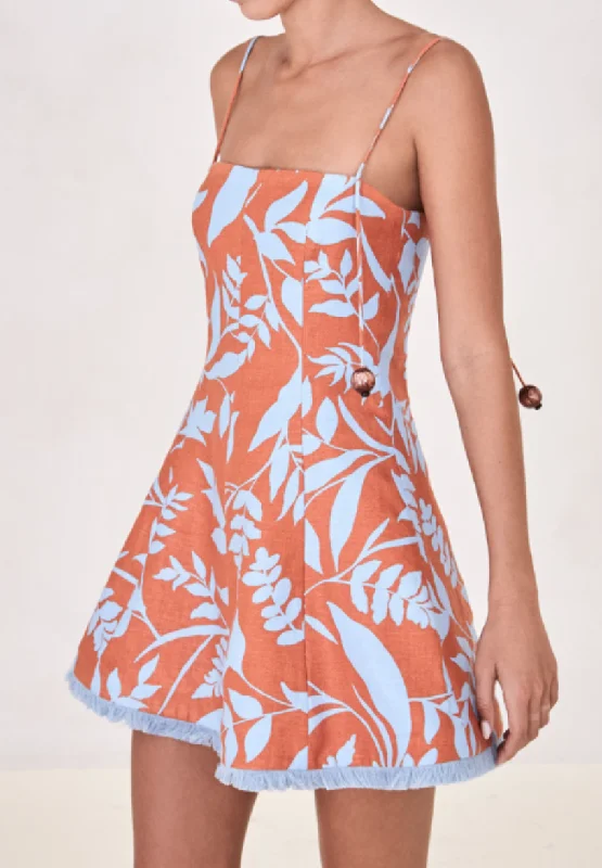 Alexis Christy Dress - Blue Leaf