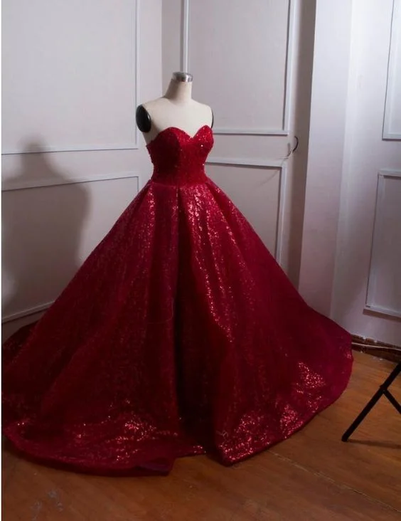Charming Burgundy Off the Shoulder Ball gown Prom Dress, Sequins Open back Sweetheart Prom Gowns, Sweet 16 Dresses cg21138 Charming Burgundy Off the Shoulder Ball gown Prom Dress, Sequins Open back Sweetheart Prom Gowns, Sweet 16 Dresses cg21138