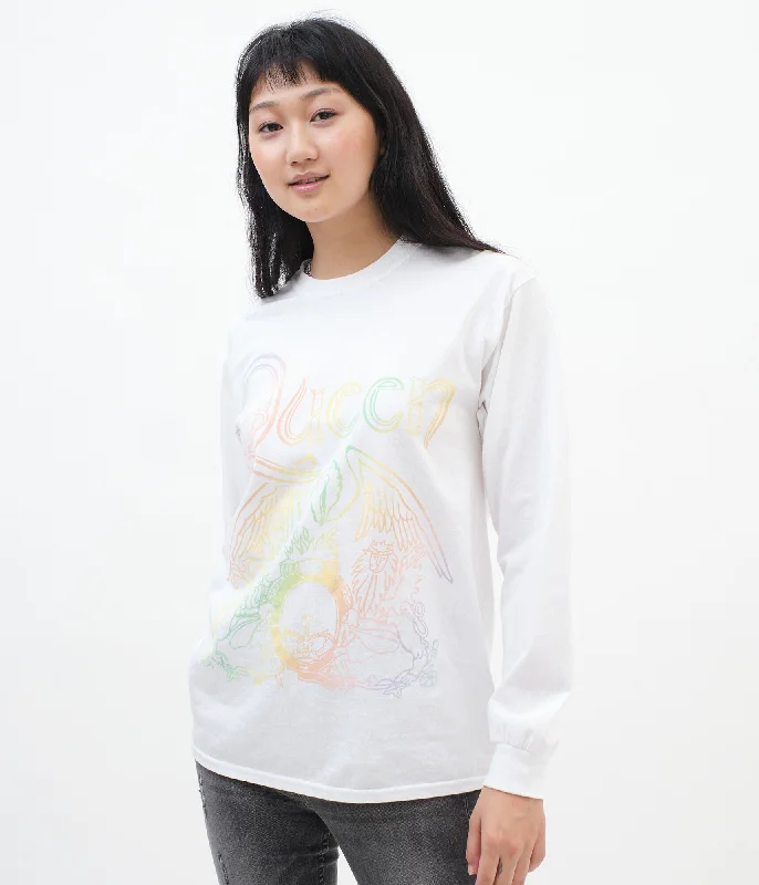 Aeropostale Long Sleeve Queen Ombré Boyfriend Graphic Tee*** Sequined Glittery Shiny Aeropostale Long Sleeve Queen Ombré Boyfriend Graphic Tee*** Sequined Glittery Shiny