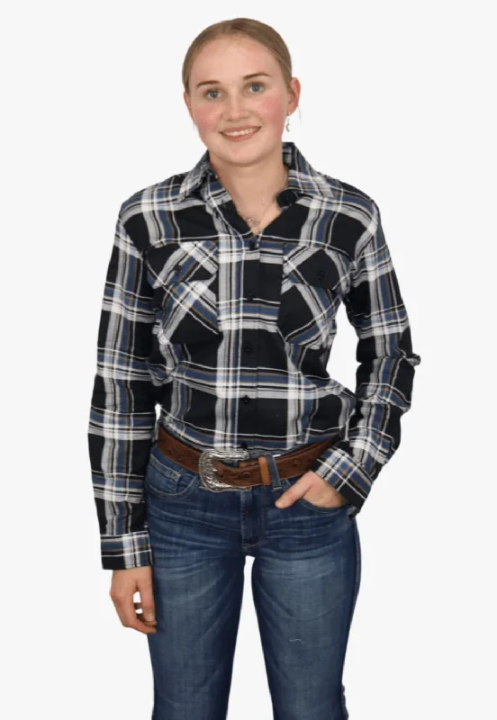 Ritemate Womens Open Front Flannelette Shirt Notch Collar Peter Pan Collar Cowl Neck Ritemate Womens Open Front Flannelette Shirt Notch Collar Peter Pan Collar Cowl Neck